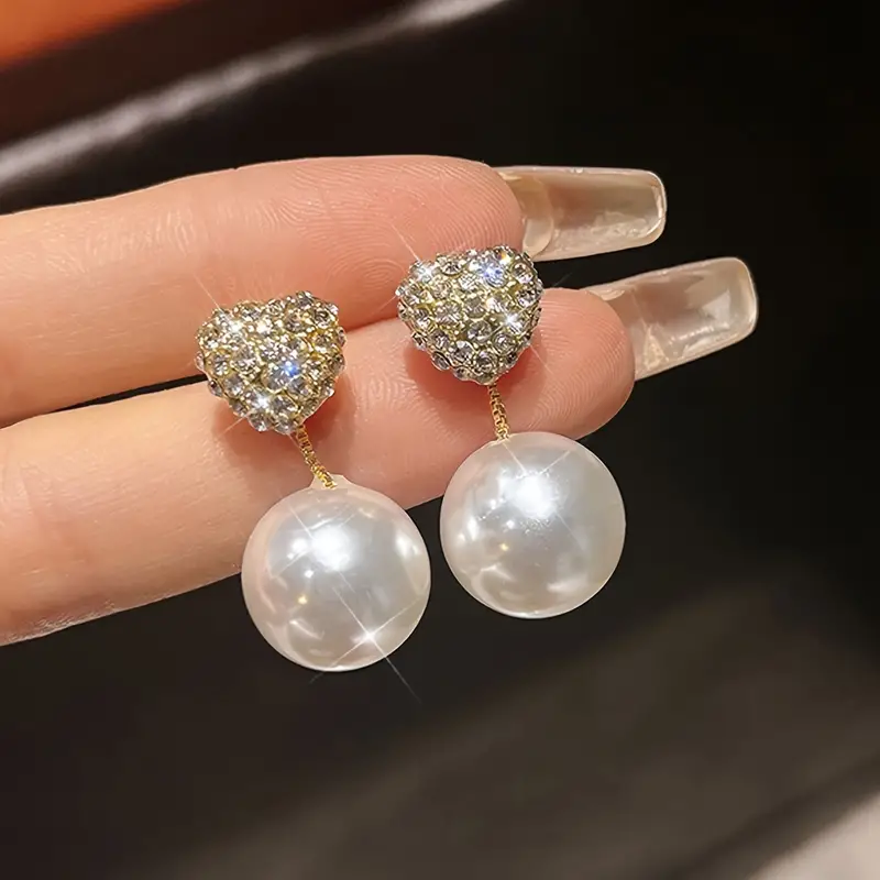 Elegant Pearl Glitter Earrings for Effortless Sophistication 0