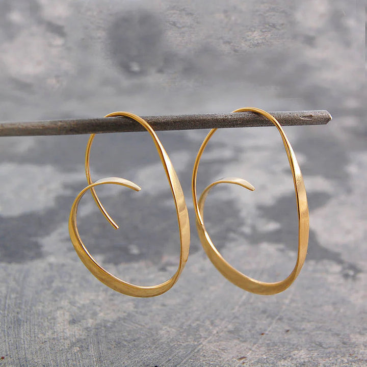 Elegant Spiral Shaped Earrings for Women - Lightweight, Versatile Design 0