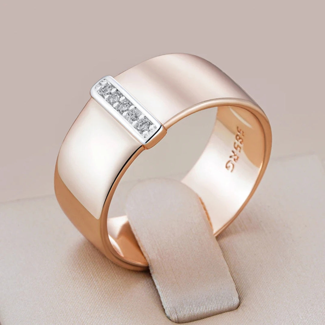 Elegant Thick Bright Gold Ring 0