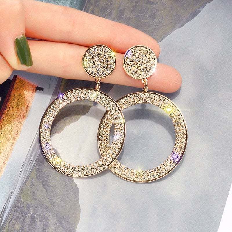 Elegant Zirconia Earrings in Gold and Silver 1