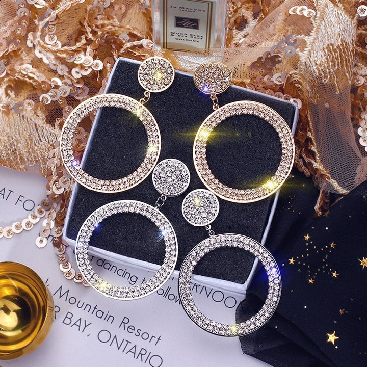 Elegant Zirconia Earrings in Gold and Silver 2