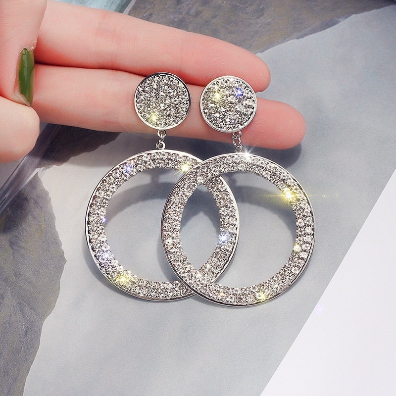 Elegant Zirconia Earrings in Gold and Silver 3