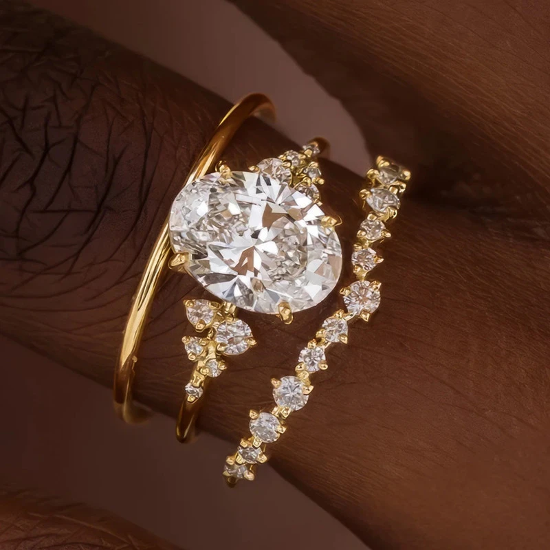 Elegant Zirconia Ring Set for Timeless Beauty 0