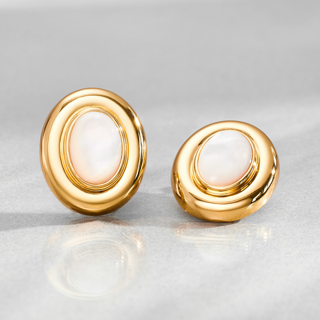 Giselle Pearl Earrings Gold