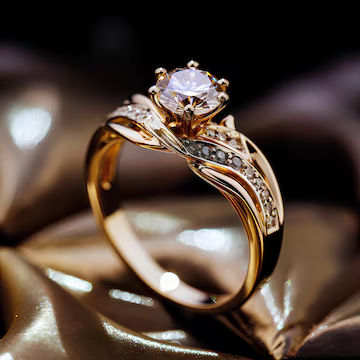 Exotic Golden Zirconia Ring 0