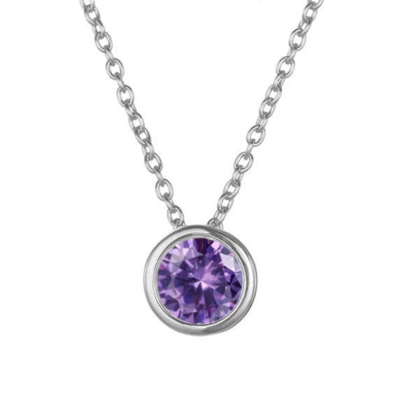 Lunaria Gemmara Birthstone Necklace Silver