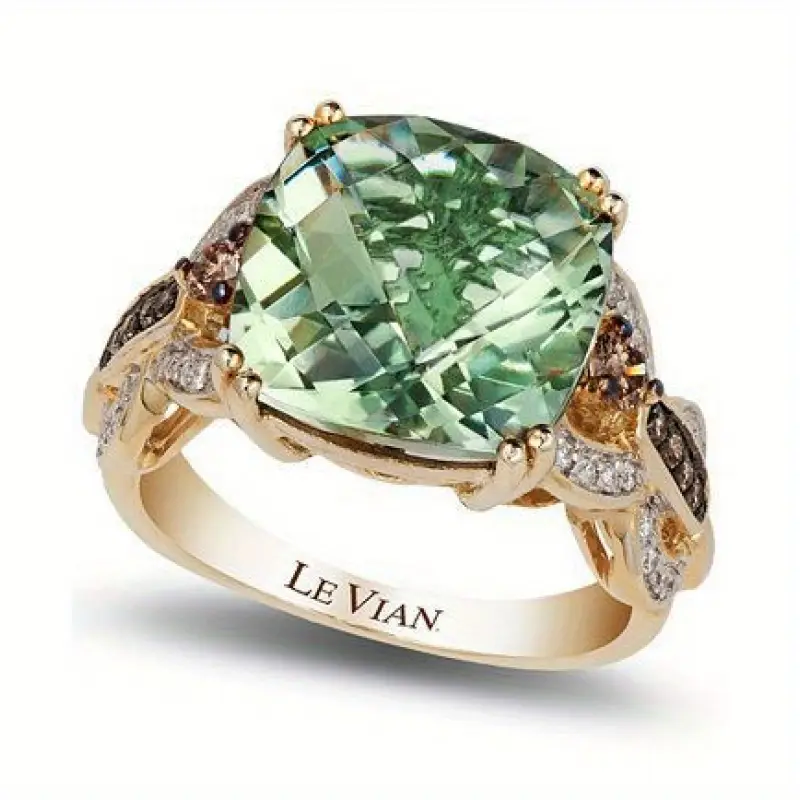 Gold Olive Crystal Ring - Timeless Elegance for Every Occasion 0
