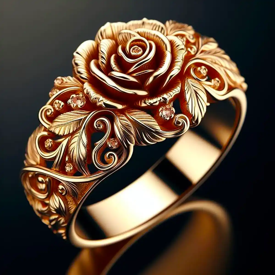 Golden Flower Ring - A Timeless Symbol of Strength 0