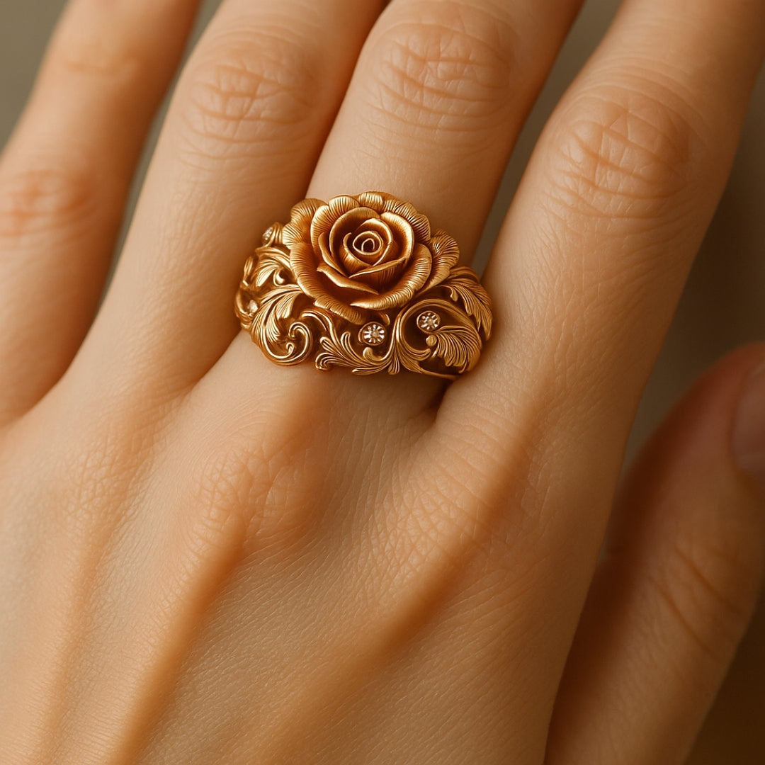 Golden Flower Ring - A Timeless Symbol of Strength 2