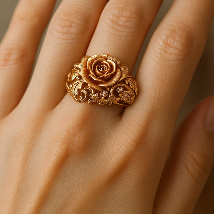 Golden Flower Ring - A Timeless Symbol of Strength 2