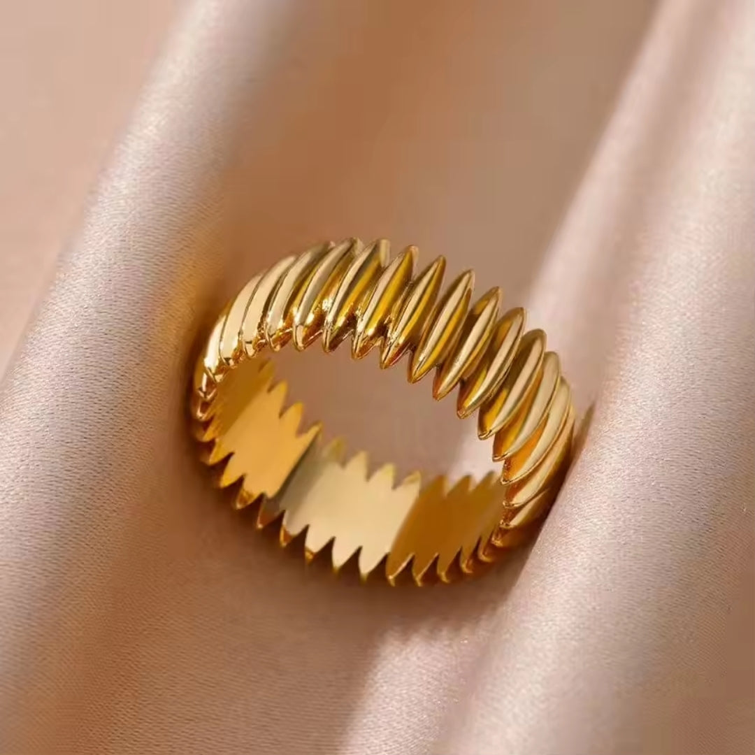 Golden Simplicity Ring - Handmade Gold Finish Minimalist Jewelry for Everyday Wear 0