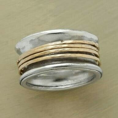 Golden Thread Vintage Silver Ring 0