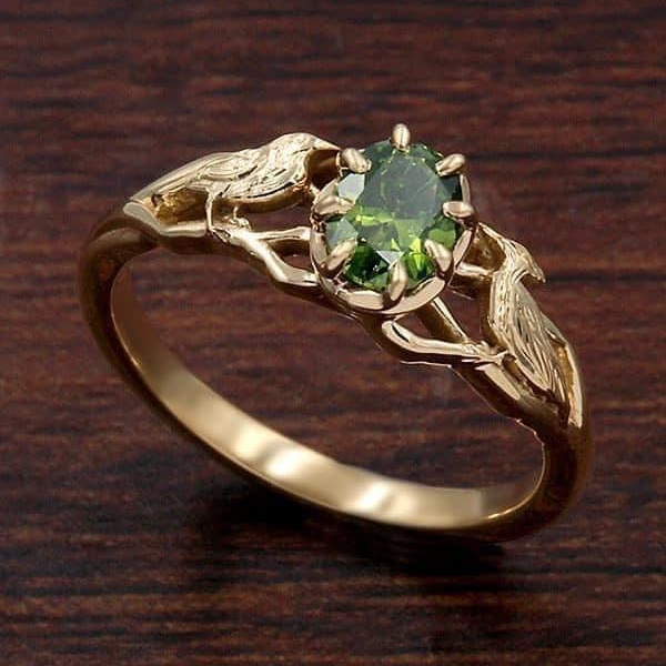 Green Golden Forged Ring - A Timeless Symbol of Strength 0