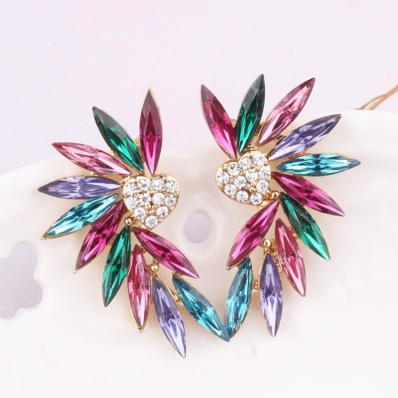 Heart Wings Earrings with Sparkling Zirconias 0