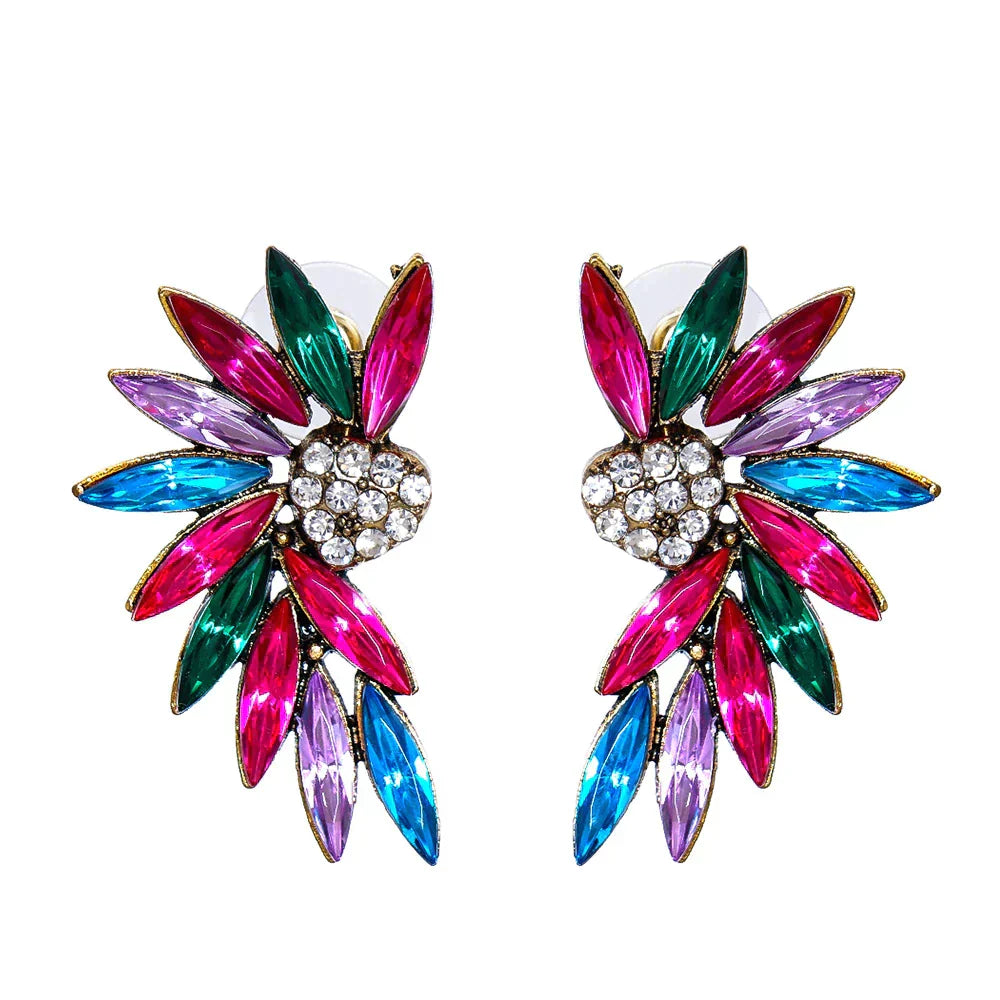 Heart Wings Earrings with Sparkling Zirconias 2
