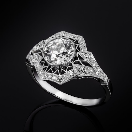 Hollow Crystalline Silvered Ring 0