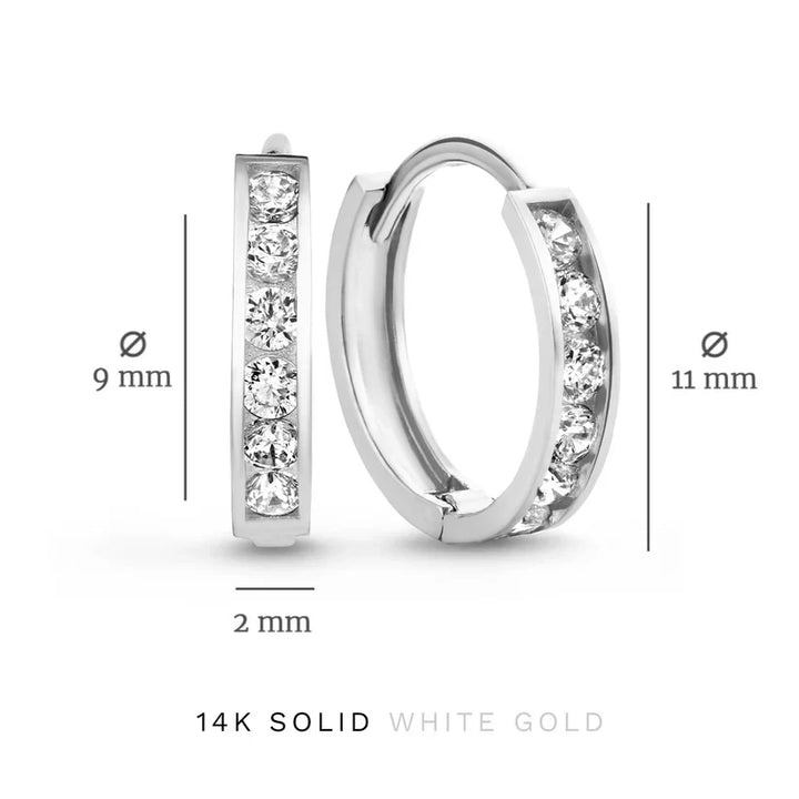 Dara Brillane Stone Earrings Set Silver