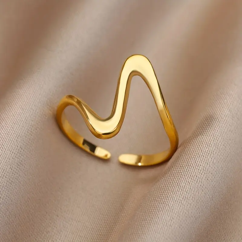 Irregular Gold Ring for Women - Unique Handmade Design, Perfect for Stacking or Solo Wear 0