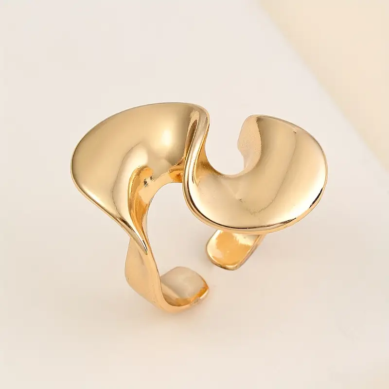 Irregular Golden Ring - A Timeless Symbol of Strength 0