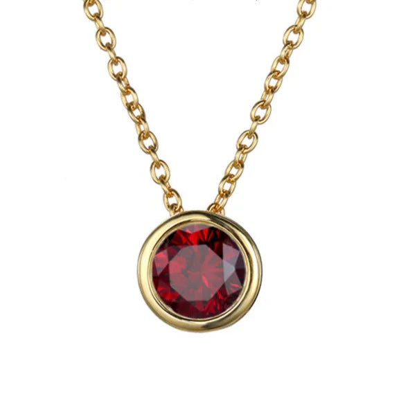 Lunaria Gemmara Birthstone Necklace Gold