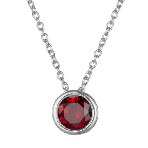 Lunaria Gemmara Birthstone Necklace Silver