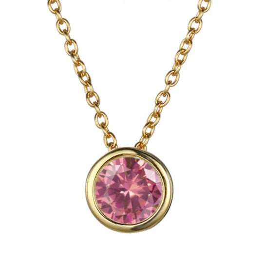 Lunaria Gemmara Birthstone Necklace Gold