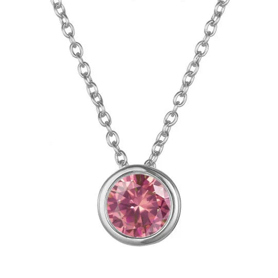 Lunaria Gemmara Birthstone Necklace Silver