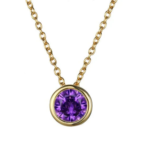 Lunaria Gemmara Birthstone Necklace Gold