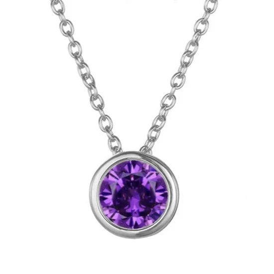 Lunaria Gemmara Birthstone Necklace Silver