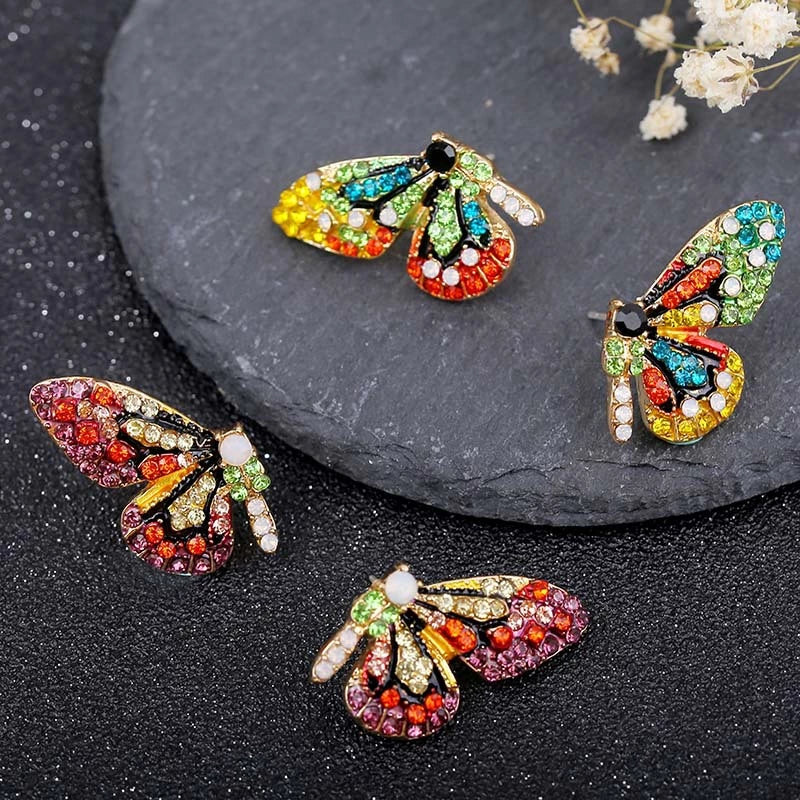 Limited Edition Butterfly Earrings with Zirconia Inlay 2