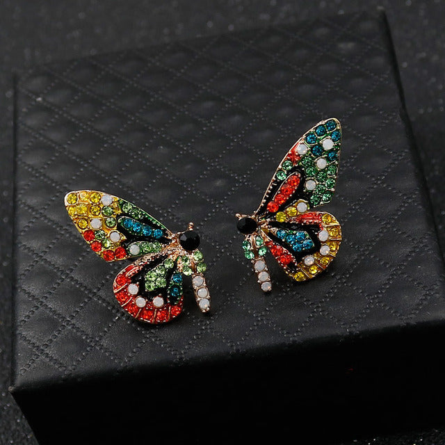 Limited Edition Butterfly Earrings with Zirconia Inlay 3