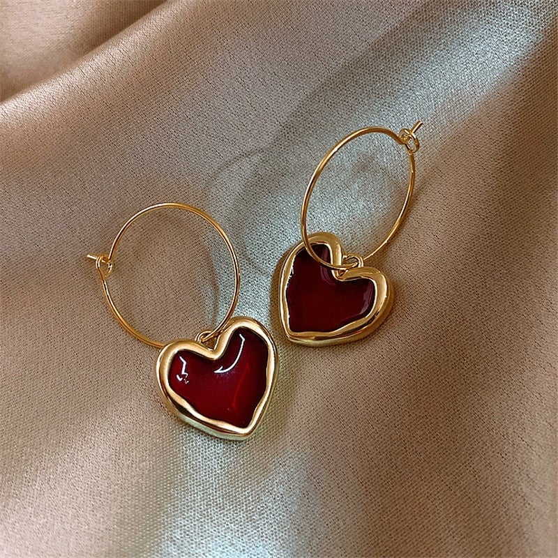 Little Red Hearts Earrings 0