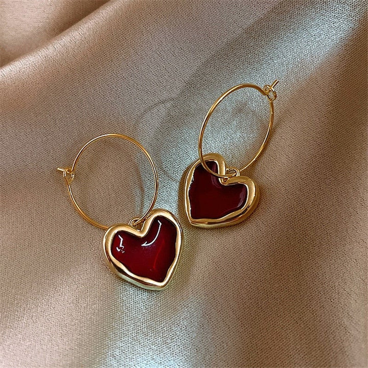 Little Red Hearts Earrings 0