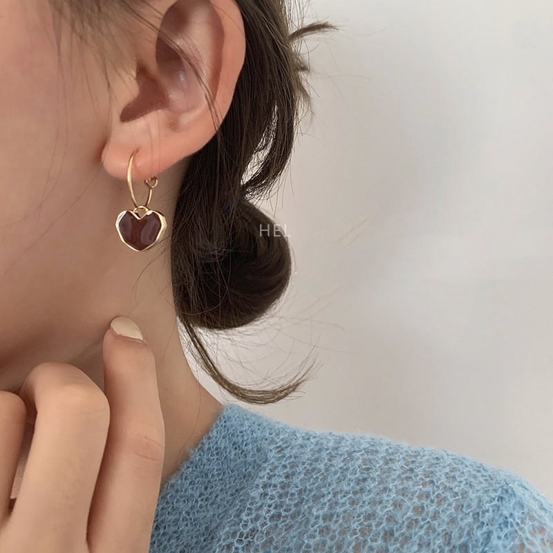 Little Red Hearts Earrings 2