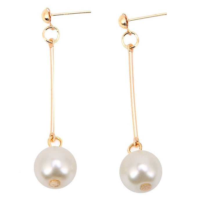 Luxury Hand-Plaid Pearl Dangling Earrings for Elegant Style 2