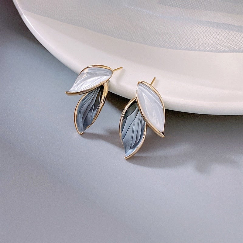 Luxury Hand Painted Enamel Lucky Wings Earrings 0