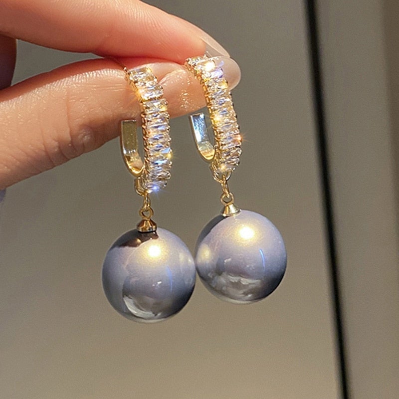 Luxury Pearl and Zirconia Earrings for Effortless Elegance 0