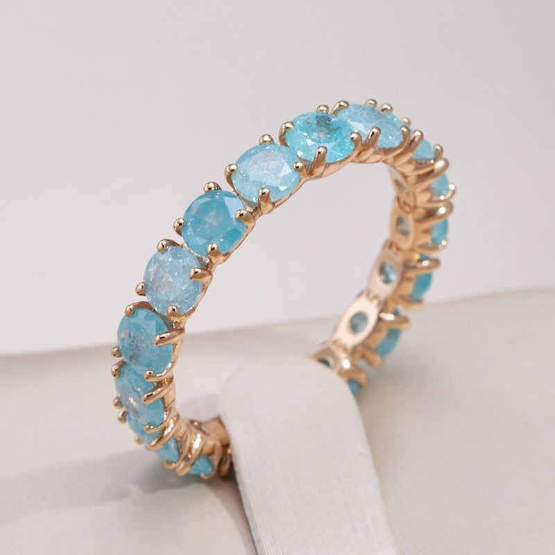 Luxury Round Stone Zircon Ring 0