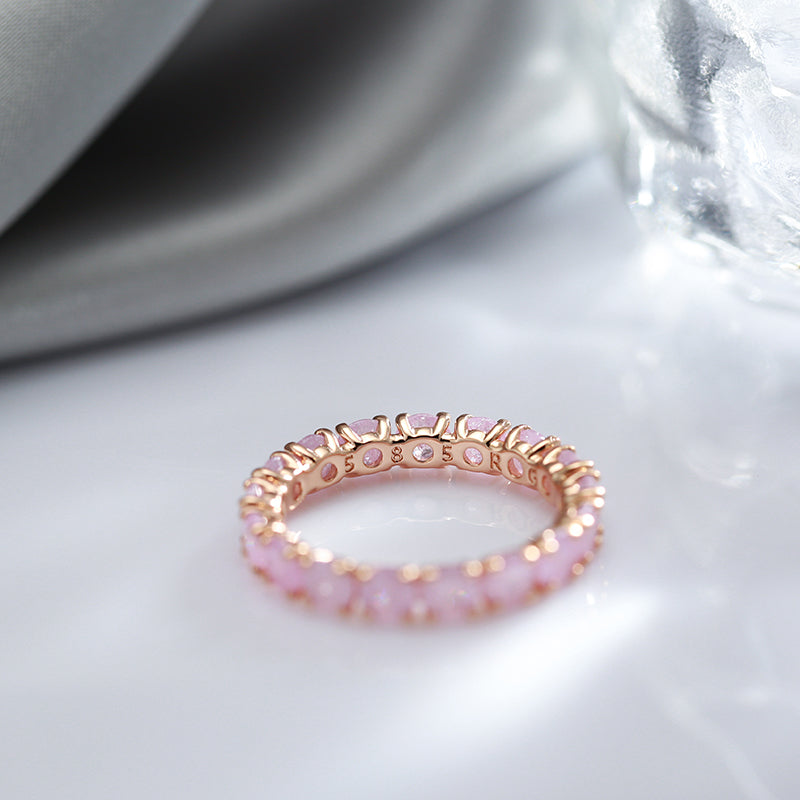 Luxury Round Stone Zircon Ring 1