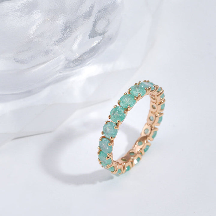 Luxury Round Stone Zircon Ring 2