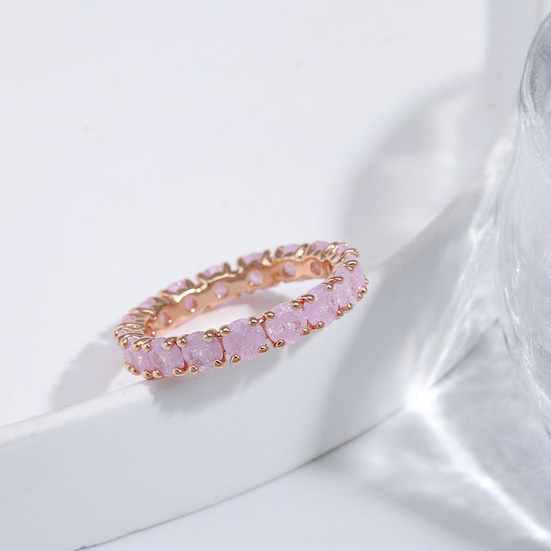 Luxury Round Stone Zircon Ring 3