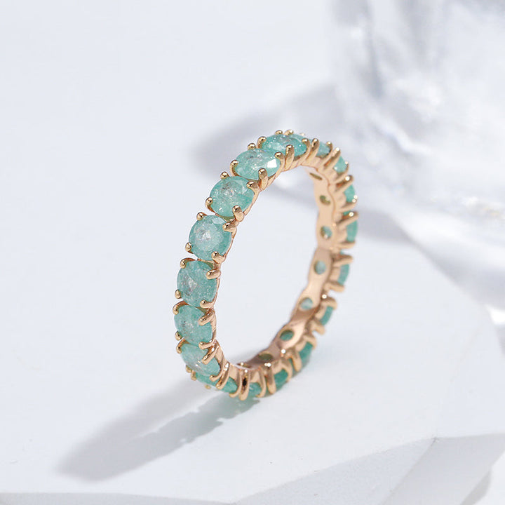 Luxury Round Stone Zircon Ring 5