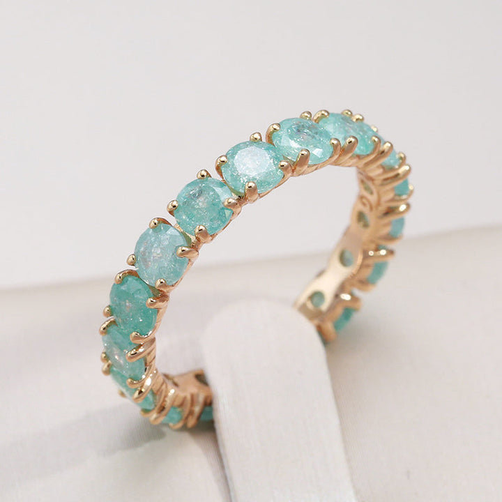 Luxury Round Stone Zircon Ring 6