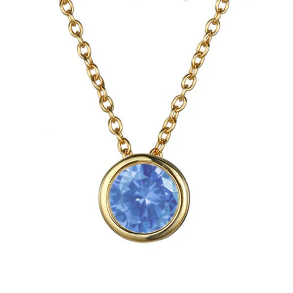 Lunaria Gemmara Birthstone Necklace Gold