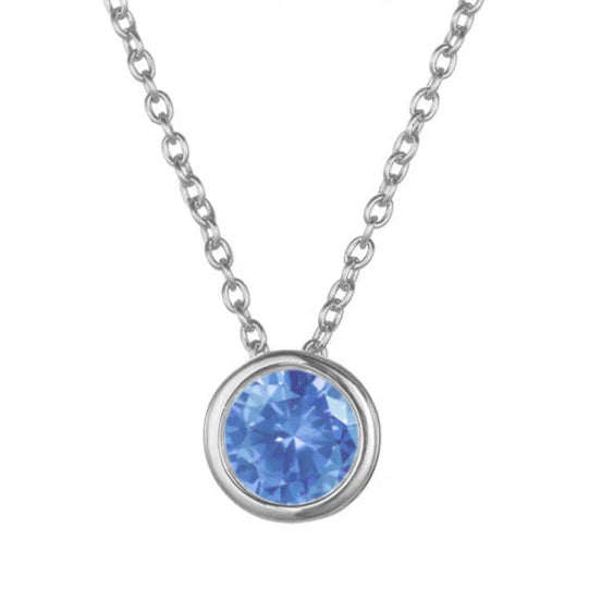 Lunaria Gemmara Birthstone Necklace Silver