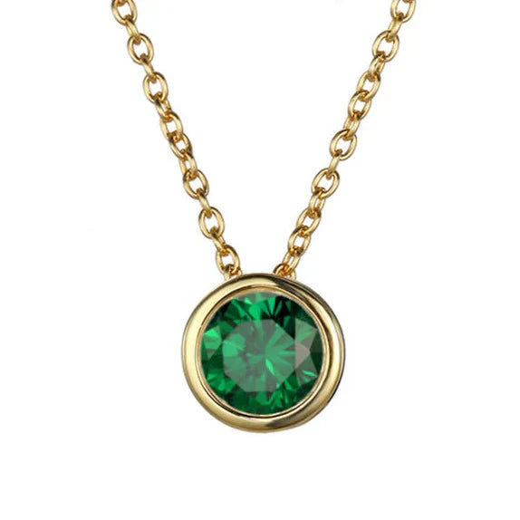 Lunaria Gemmara Birthstone Necklace Gold