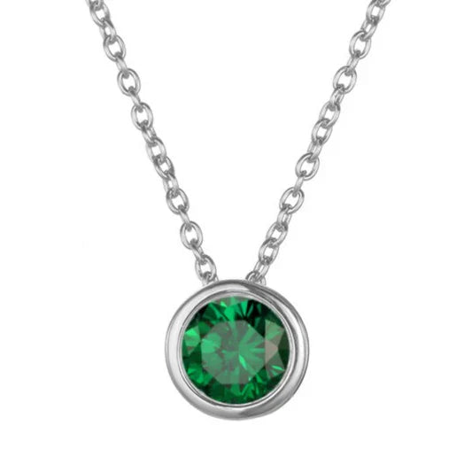 Lunaria Gemmara Birthstone Necklace Silver