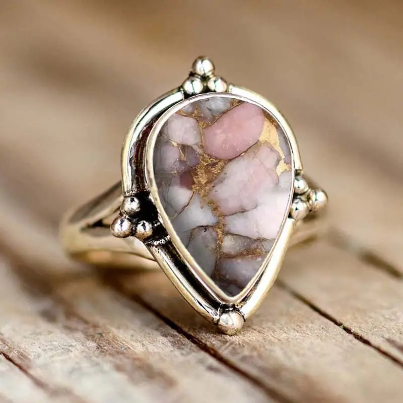 Natural Rose Stone Ring - Timeless Elegance for Every Occasion 0