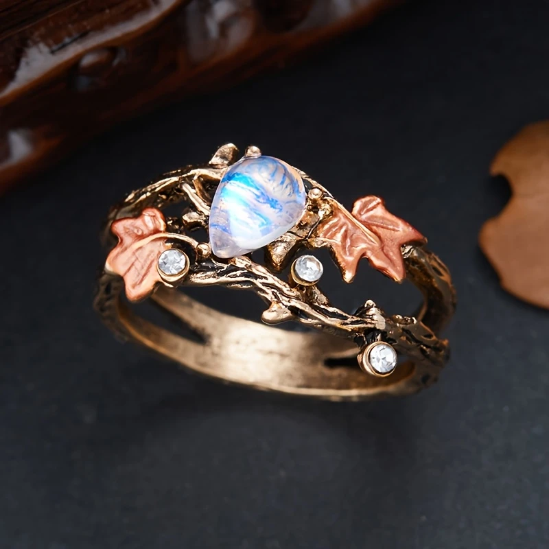 Nature Branch Moonstone Ring 0