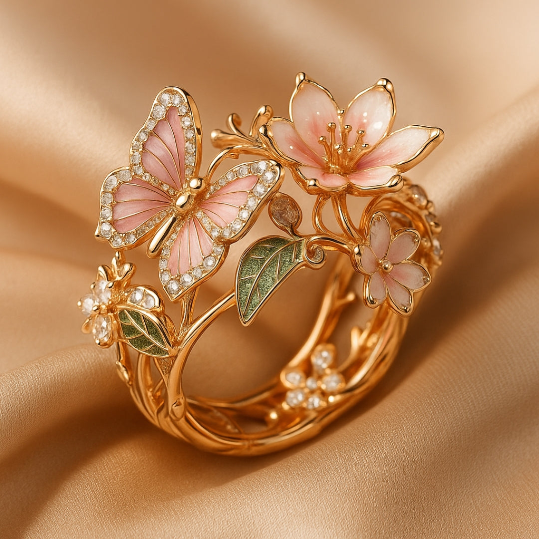 Nature Bright Butterfly Zirconia Ring 3